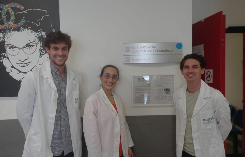 Optometrists involved in the Uniforyoureyes project: Riccardo Rolandi, Giulia RIzzo and Alessandro Duse